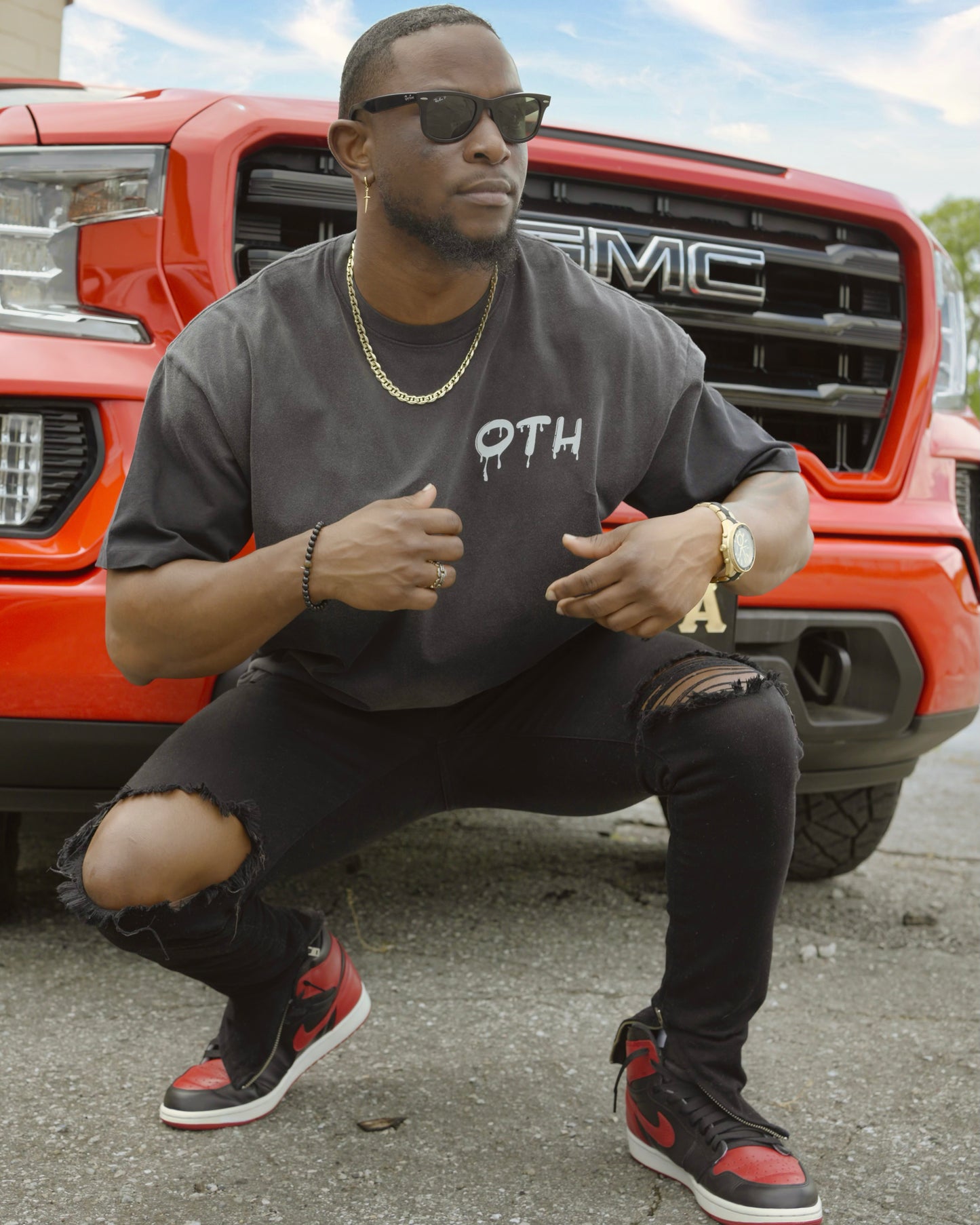 OTH Faded Black Oversized Knight T-shirt